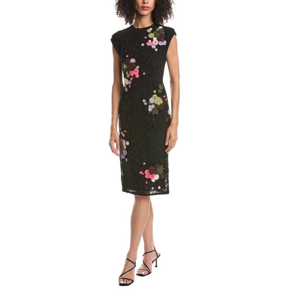 Valentino Womens Ricamato Mini Dress, Black